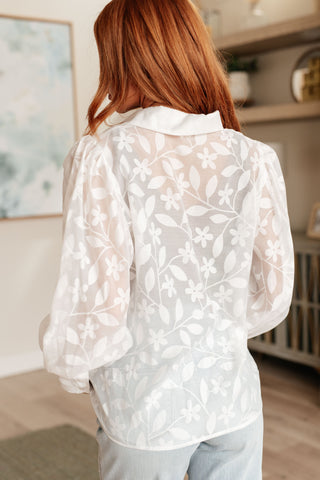 GeeGee Sweet Serotonin Lace Button Up