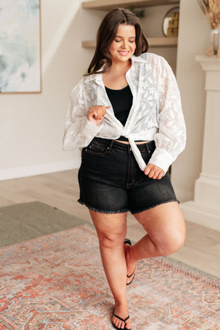 GeeGee Sweet Serotonin Lace Button Up