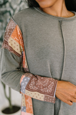 Haptics Sweet as Pie Color Block Relaxed Long Sleeve