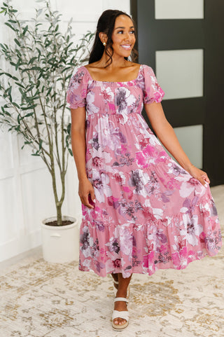 HYFVE Sweetheart Club Square Neck Floral Dress