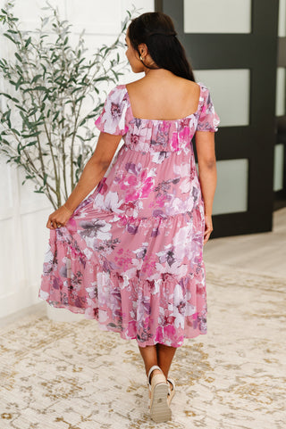 HYFVE Sweetheart Club Square Neck Floral Dress