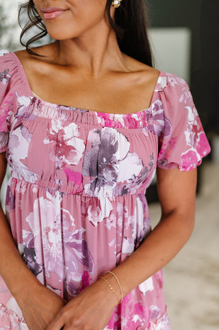 HYFVE Sweetheart Club Square Neck Floral Dress
