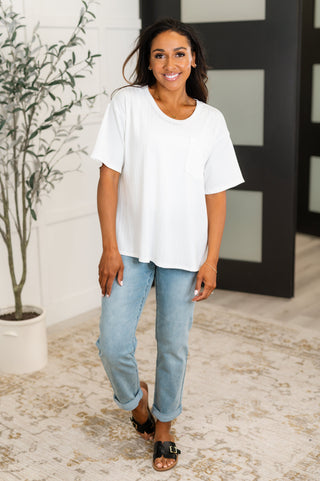 Andree By Unit Take It Easy Slouchy Tee in Ivory