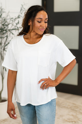 Andree By Unit Take It Easy Slouchy Tee in Ivory