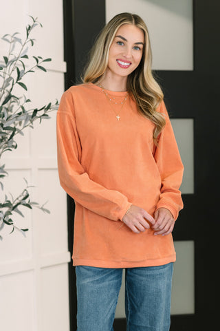 One Eleven North Taking A Drive Oversized Corded Sweatshirt