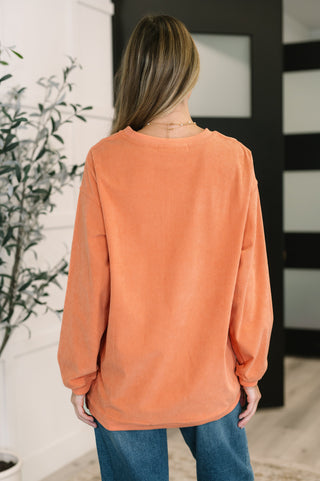 One Eleven North Taking A Drive Oversized Corded Sweatshirt