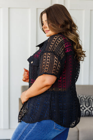 Very J Talk of the Town Lace Set in Black