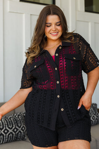 Very J Talk of the Town Lace Set in Black
