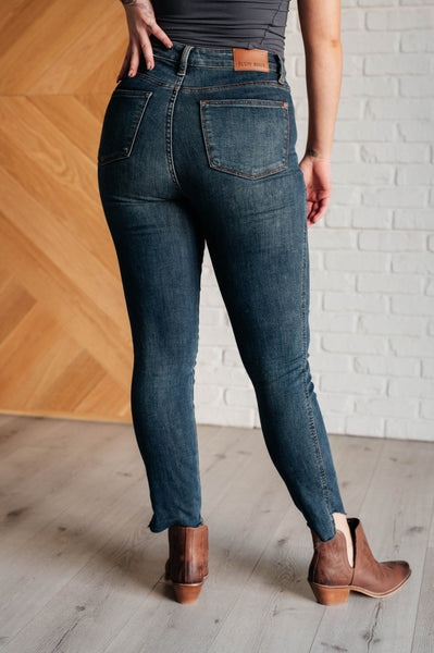 Judy Blue High Rise Control Top Step Hem Skinny Jeans 88913 - Exclusive-Jeans-Sunshine and Wine Boutique