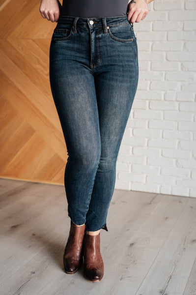 Judy Blue High Rise Control Top Step Hem Skinny Jeans 88913 - Exclusive-Jeans-Sunshine and Wine Boutique