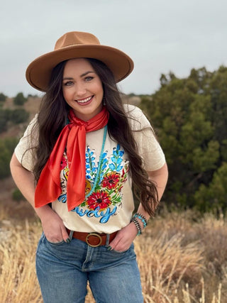 Texas True Threads Callie Ann Stelter Bluebonnet Howdy Tee