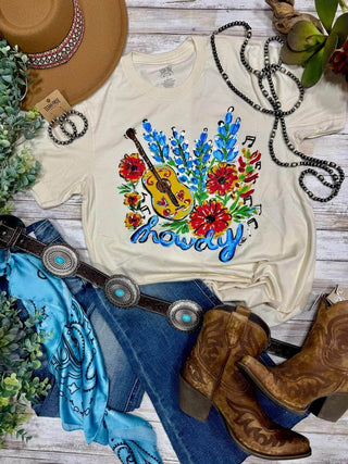 Texas True Threads Callie Ann Stelter Bluebonnet Howdy Tee