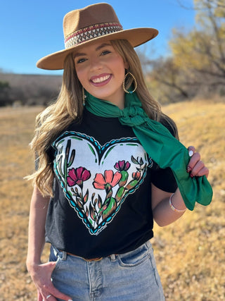 Texas True Threads Lauren's Western Heart Tee