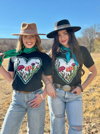 Texas True Threads Lauren's Western Heart Tee