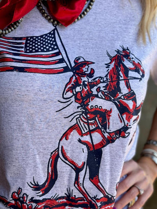 Texas True Threads Patriotic Cowboy Tee