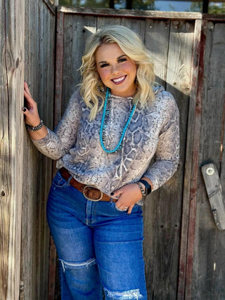 Texas True Threads Snakeskin Leightweight Hoodie