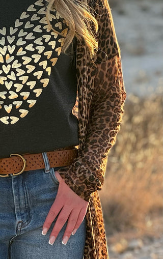 Texas True Threads Tiny Hearts in Gold Foil Tee