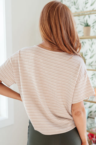Ps Kate Textured Boxy Top in Taupe