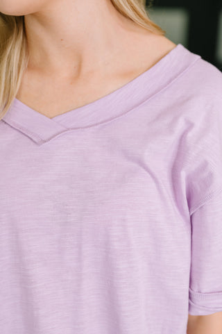 Dear Scarlett Thanks To You Relaxed Tee in Lilac