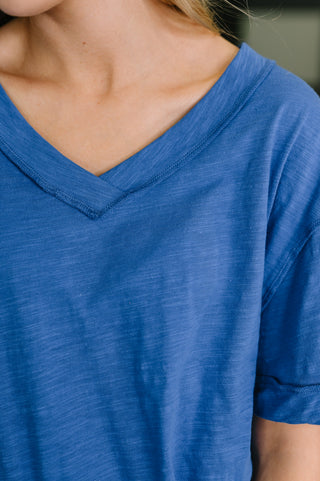 Dear Scarlett Thanks To You Relaxed Tee in Royal Blue