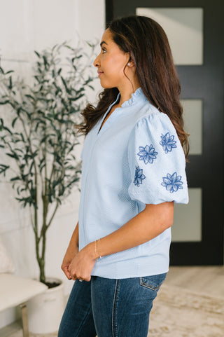 One Eleven North That Easy Notch Neck Blouse