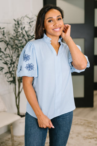 One Eleven North That Easy Notch Neck Blouse
