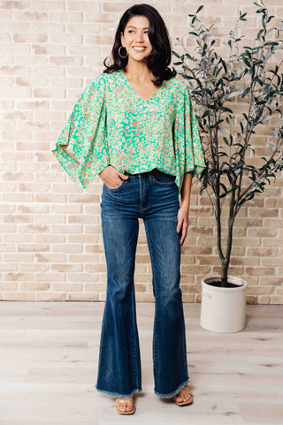 Emily Wonder The Future's Open Wide V-Neck Batwing Top