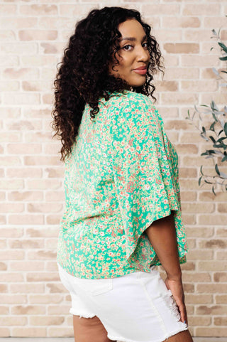 Emily Wonder The Future's Open Wide V-Neck Batwing Top