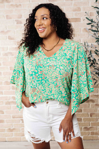Emily Wonder The Future's Open Wide V-Neck Batwing Top
