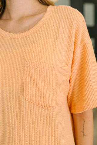 Andree By Unit The Go-To Tee in Apricot Bliss