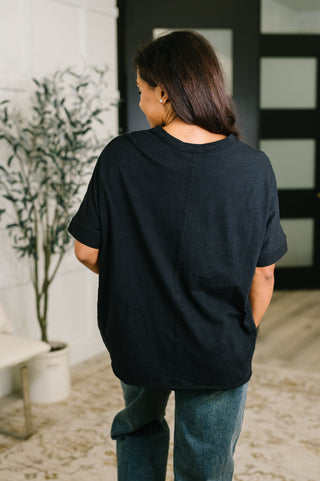 Dear Scarlett The Layback Relaxed Basic Tee in Black