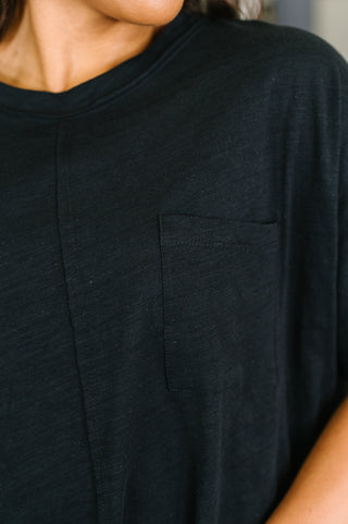 Dear Scarlett The Layback Relaxed Basic Tee in Black