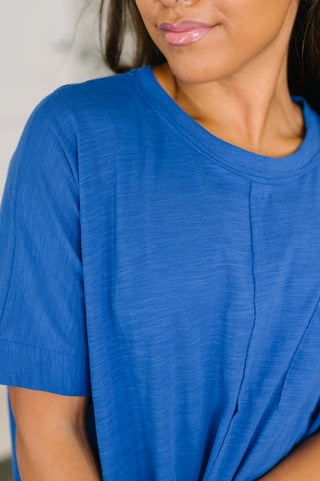 Dear Scarlett The Layback Relaxed Basic Tee in Royal Blue