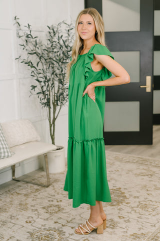 One Eleven North The Way We Were Square Neck Midi Dress