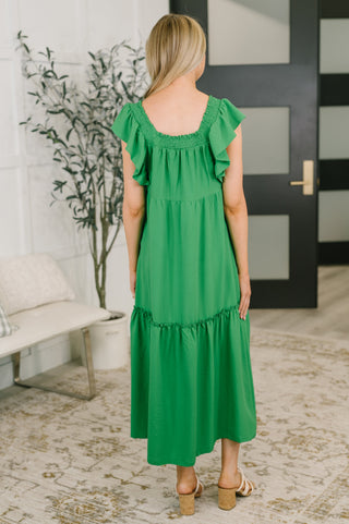 One Eleven North The Way We Were Square Neck Midi Dress
