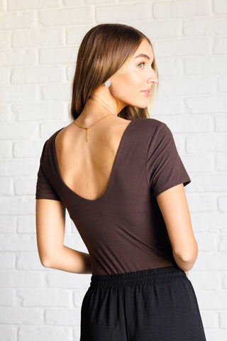 Rae Mode They're Not Like Us Square Neck Bodysuit in Espresso