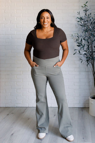 Rae Mode They're Not Like Us Square Neck Bodysuit in Espresso