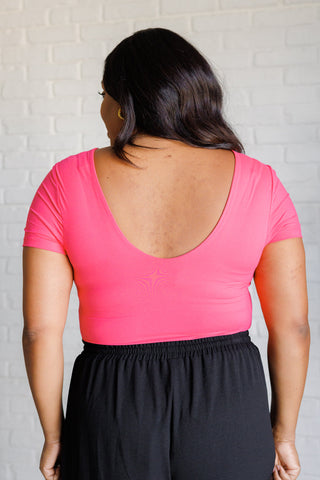 Rae Mode They're Not Like Us Square Neck Bodysuit in Flamingo Pink