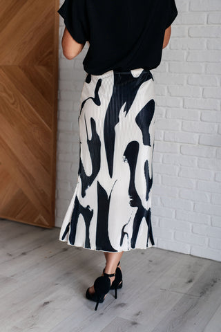 One Eleven North Thoroughly Modern Plisse Midi Skirt