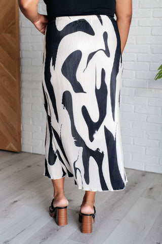 One Eleven North Thoroughly Modern Plisse Midi Skirt