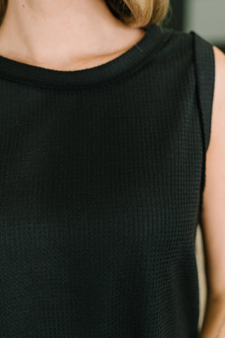 Dear Scarlett Thread Theory Round Neck Tank in Black