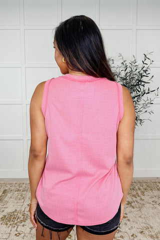 Andree By Unit Thread Theory Round Neck Tank in Pink