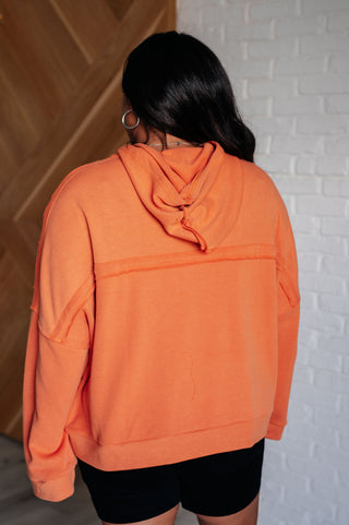 One Eleven North Throwback Heartthrob Hoodie in Orange