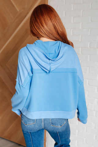 One Eleven North Throwback Heartthrob Hoodie in Sky