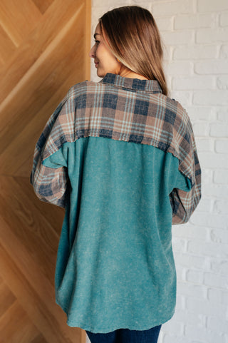 White Birch Tied for Time Thermal Plaid Button Up