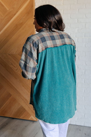 White Birch Tied for Time Thermal Plaid Button Up