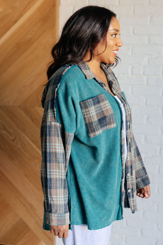 White Birch Tied for Time Thermal Plaid Button Up