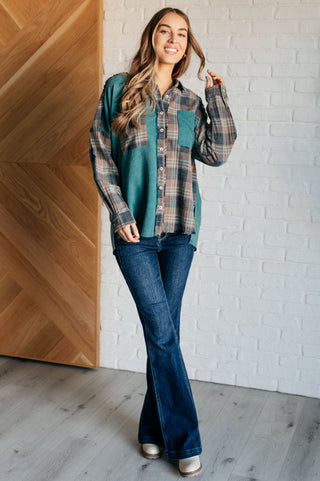 White Birch Tied for Time Thermal Plaid Button Up