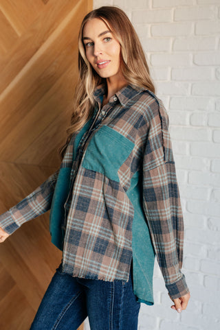 White Birch Tied for Time Thermal Plaid Button Up