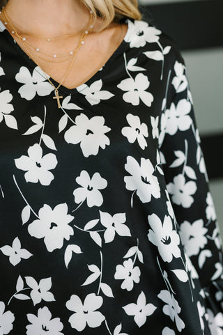 Haptics Time and Time Again Floral Blouse